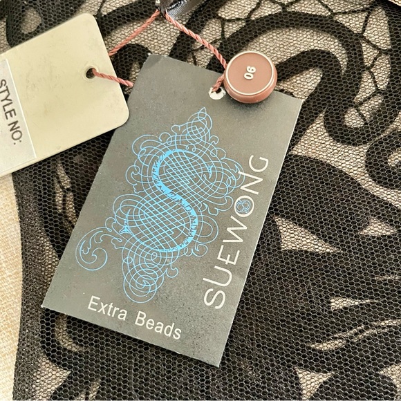 Sue Wong Stunning Brand New with Tags Black Lace Lined Dress Size: 0 - Picture 12 of 15